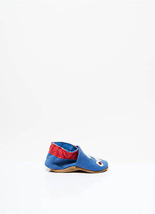 Chaussons/pantoufles semelle extérieure cuir bout rond bleu BELLAMY garçon