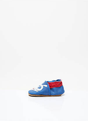 Chaussons/pantoufles semelle extérieure cuir bout rond bleu BELLAMY garçon