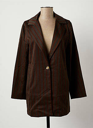 Manteau long coupe droite sans capuche vert ROSE MON AMOUR femme