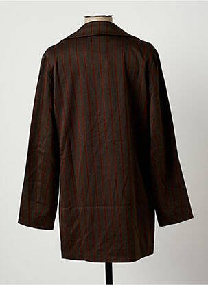 Manteau long coupe droite sans capuche vert ROSE MON AMOUR femme