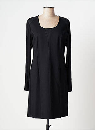 Robe mi-longue manches longues manches longues noir FRED SABATIER femme