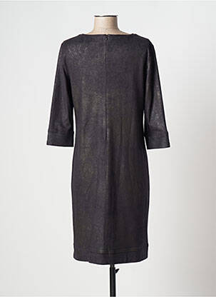 Robe mi-longue manches 3/4 manches 3/4 gris FRED SABATIER femme