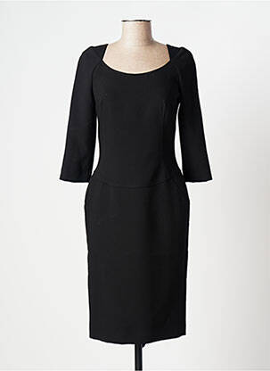 Robe mi-longue manches 3/4 manches 3/4 noir TRUSSARDI JEANS femme