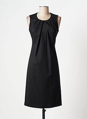 Robe mi-longue tissage crêpe sans manche noir TRUSSARDI JEANS femme