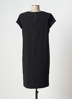 Robe mi-longue coupe fluide manches courtes noir TRUSSARDI JEANS femme