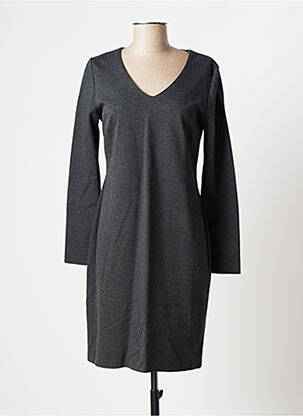 Robe mi-longue manches longues manches longues gris ELLEI femme