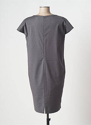 Robe mi-longue manches courtes manches courtes gris ELLEI femme