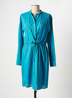 Robe mi-longue manches longues manches longues bleu COMPTOIR DES COTONNIERS femme