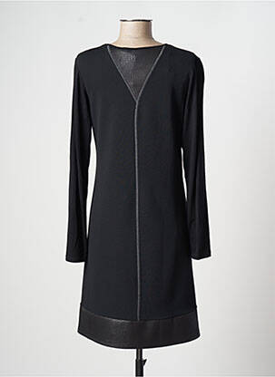 Robe mi-longue manches longues manches longues noir FRED SABATIER femme