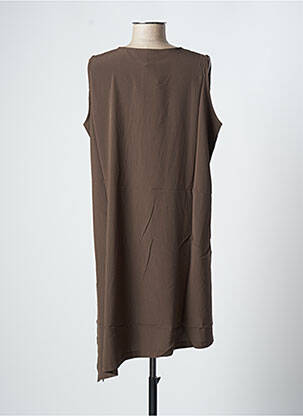 Robe courte sans manche sans manche marron NESLAY femme