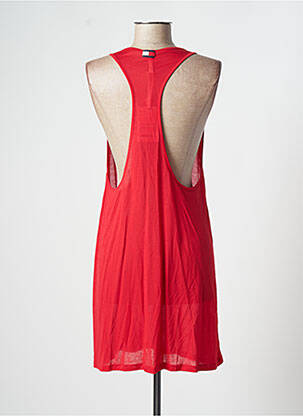 Robe courte sans manche sans manche rouge TOMMY HILFIGER femme