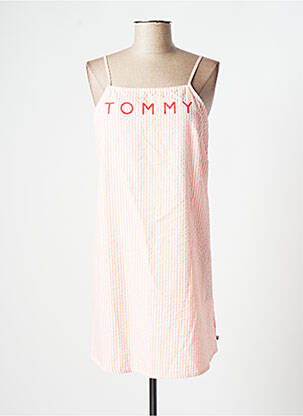 Robe courte coupe évasée fines bretelles orange TOMMY HILFIGER femme
