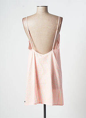Robe courte coupe évasée fines bretelles orange TOMMY HILFIGER femme