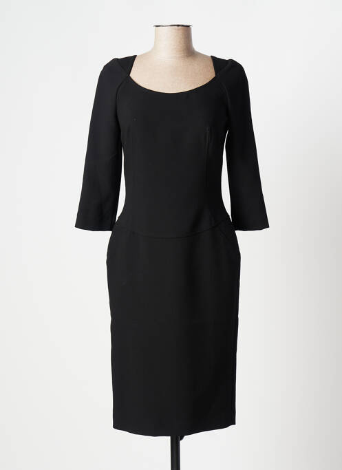 Robe mi-longue manches 3/4 manches 3/4 noir TRUSSARDI JEANS femme