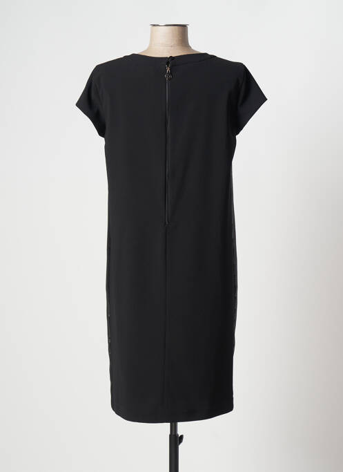 Robe mi-longue coupe fluide manches courtes noir TRUSSARDI JEANS femme