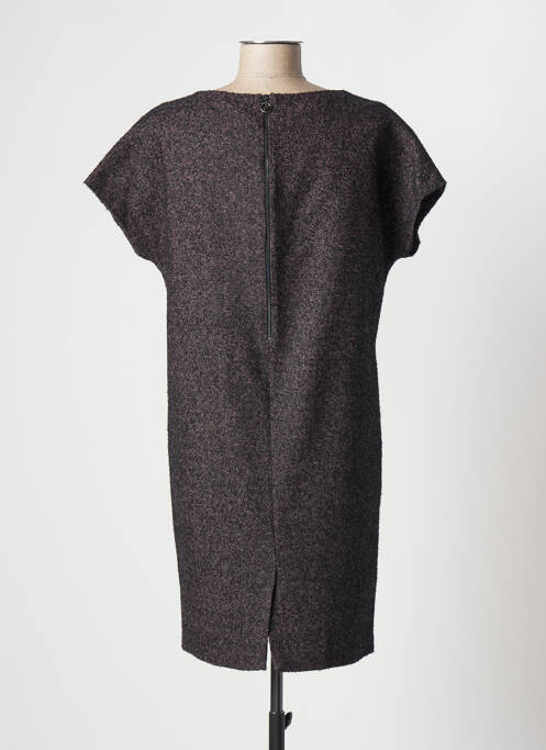 Robe mi-longue imprimé fantaisie manches courtes rose TRUSSARDI JEANS femme