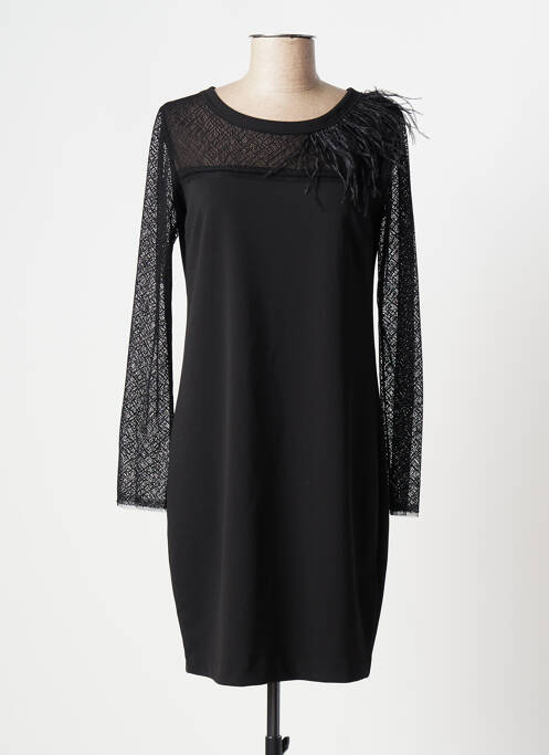 Robe mi-longue manches longues manches longues noir TRUSSARDI JEANS femme