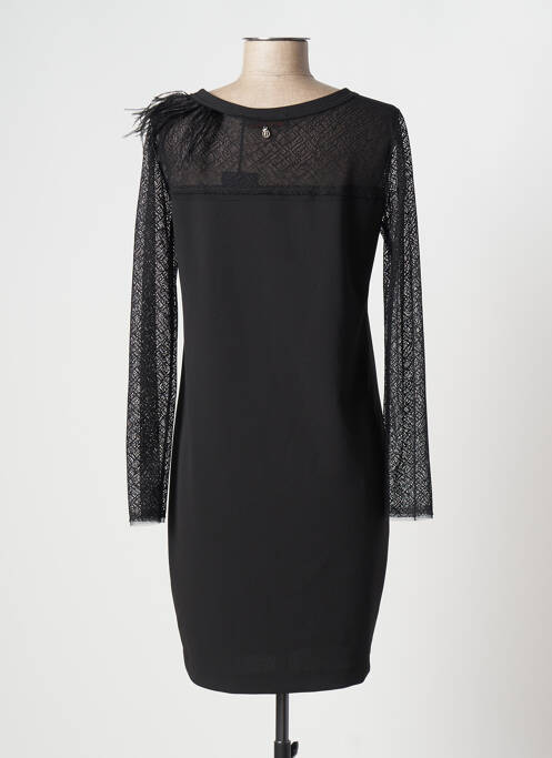 Robe mi-longue manches longues manches longues noir TRUSSARDI JEANS femme
