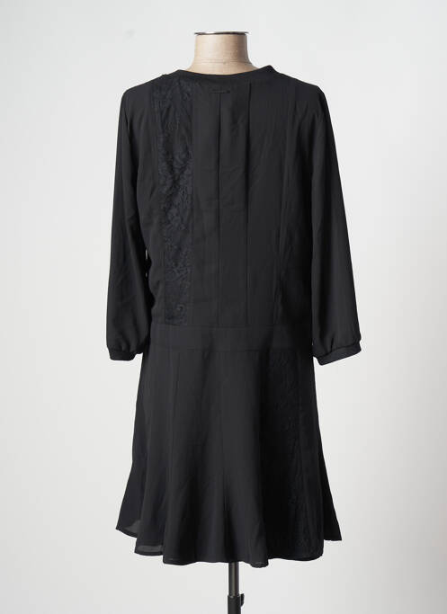Robe courte manches 3/4 manches 3/4 noir ONE STEP femme