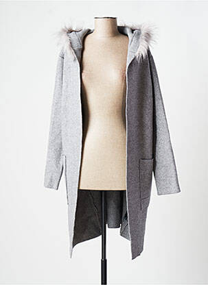 Gilet manches longues stretch gris ROSE femme