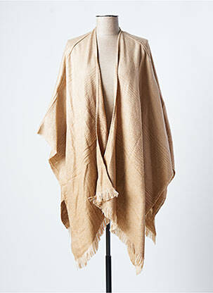 Poncho col v beige BURTON femme