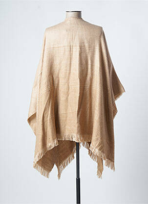 Poncho col v beige BURTON femme