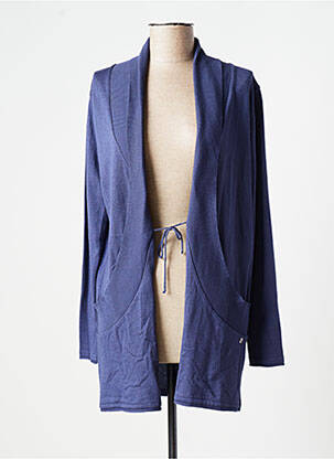 Gilet manches longues stretch bleu FRED SABATIER femme