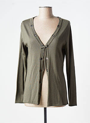 Gilet manches longues stretch vert FRED SABATIER femme