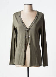 Gilet manches longues stretch vert FRED SABATIER femme