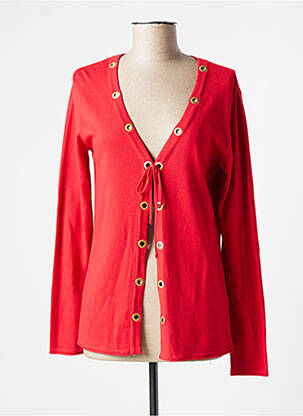 Gilet manches longues stretch rouge FRED SABATIER femme