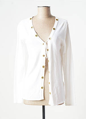Gilet manches longues stretch blanc FRED SABATIER femme