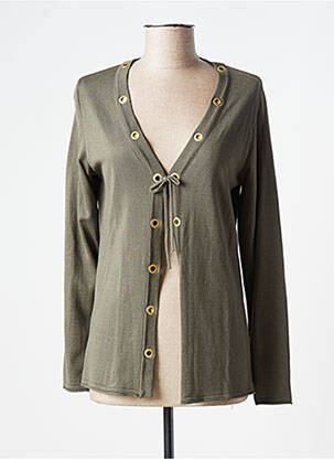 Gilet manches longues stretch vert FRED SABATIER femme