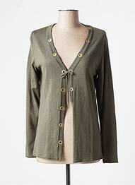 Gilet manches longues stretch vert FRED SABATIER femme