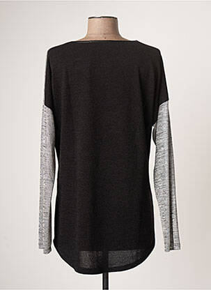 Pull tissage chiné manches longues gris FRED SABATIER femme