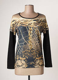 Pull coupe cintrée manches longues noir FRED SABATIER femme