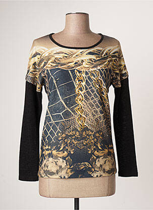 Pull coupe cintrée manches longues noir FRED SABATIER femme