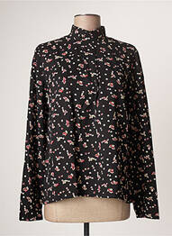 Blouse imprimé fantaisie manches longues noir ROSE femme