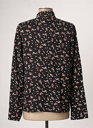 Blouse imprimé fantaisie manches longues noir ROSE femme