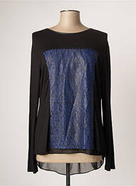 Top col rond manches longues noir FRED SABATIER femme