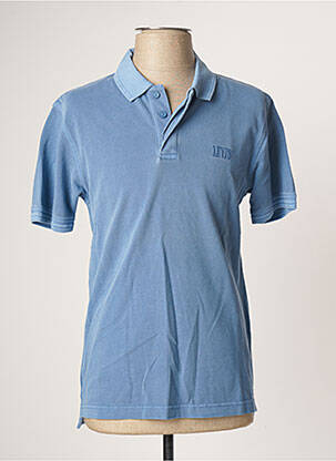 Polo broderie motifs brodés manches courtes bleu LEVIS homme