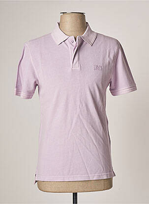 Polo broderie motifs brodés manches courtes violet LEVIS homme