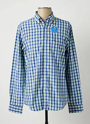 Chemise manches longues poches poitrine vert IZOD homme