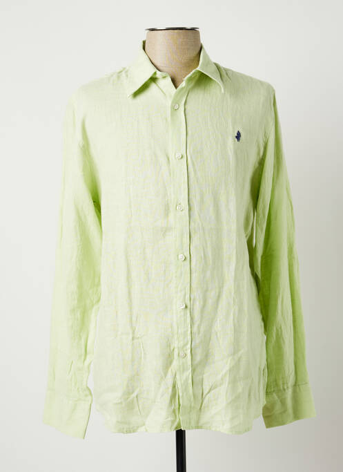 Chemise manches longues manches longues vert MCS homme