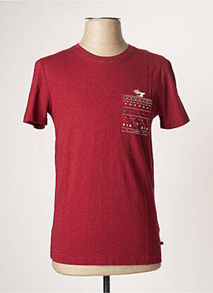 T-shirt rouge BONOBO JEANS pour homme