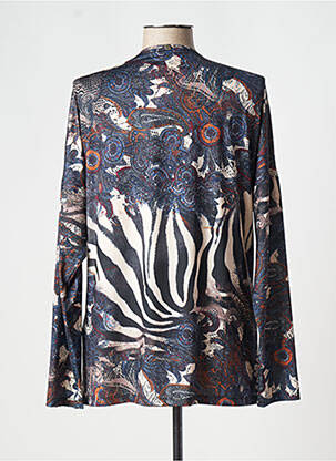Blouse imprimé fantaisie manches longues bleu FRED SABATIER femme