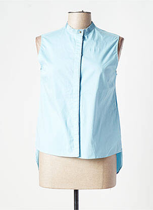 Chemisier coupe cintrée sans manche bleu TOMMY HILFIGER femme