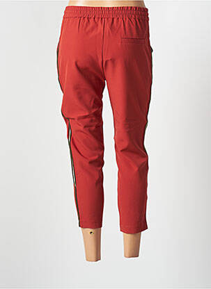 Pantalon 7/8 taille élastique taille normale rouge ROSE femme