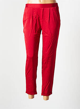 Pantalon 7/8 stretch taille normale rouge ROSE femme