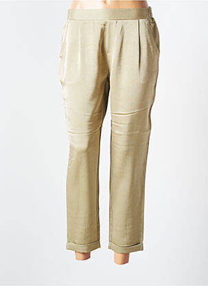 Pantalon 7/8 stretch taille normale vert ROSE femme