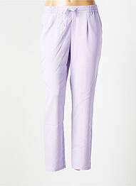 Pantalon droit taille élastique taille normale violet TOMMY HILFIGER femme